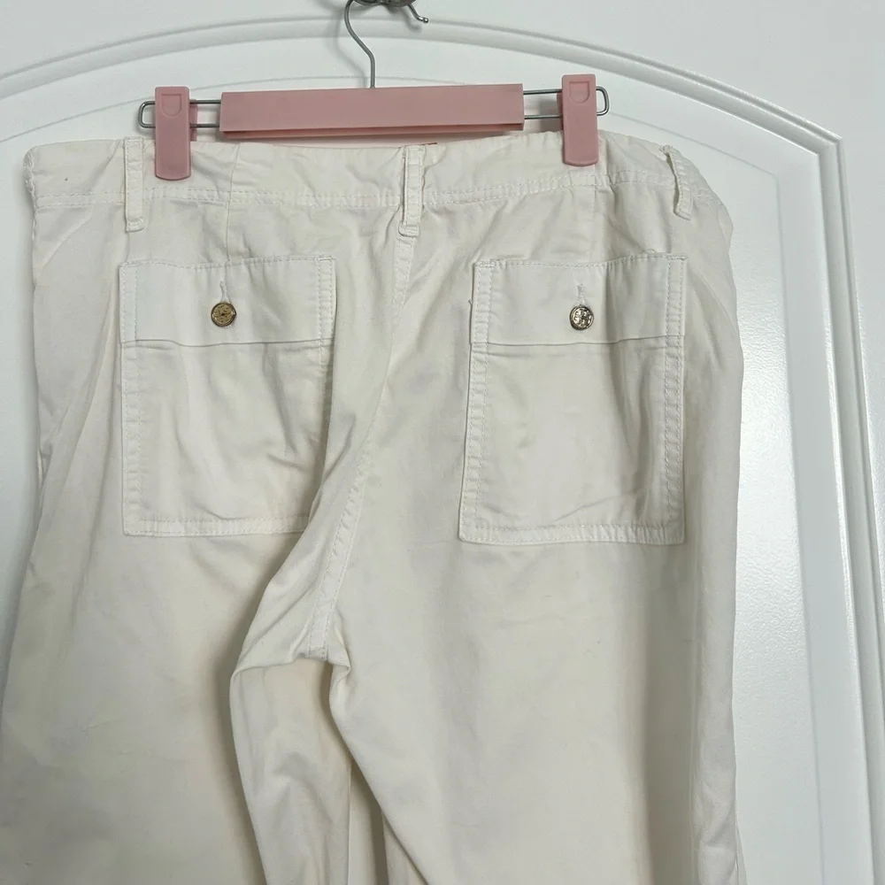 Tory Burch White Fatigue Chino Pants size 28